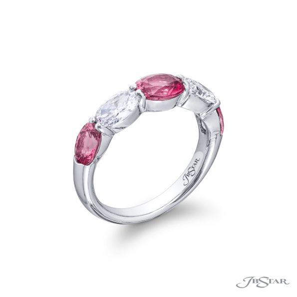 Elegance Elevated | Iconic Single-Row Pink Sapphire Band