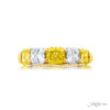 Elegance Elevated | Classic Single-Row Fancy Yellow Radiant-Cut Diamond Band