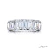 Classic Single Row GIA Certified Diamond Band | 7 Emerald-Cut Diamonds in Platinum | Elegance Elevated by Jb Star