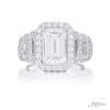 Diamond engagement ring 3.03 ct Emerald cut diamond