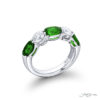 Classic Single-Row Emerald Band | Oval Emeralds & Diamonds in Platinum | Elegance Elevated by Jewels by Star