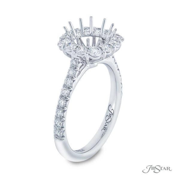 Diamond Semi-Mount 1.01 ctw. Halo Pave Setting