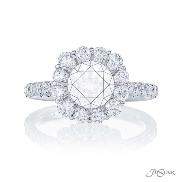 Diamond Semi-Mount 1.01 ctw. Halo Pave Setting