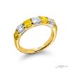 Classic Fancy Yellow and White Diamond Band | Radiant-Cut Diamonds in Platinum & 18K Gold