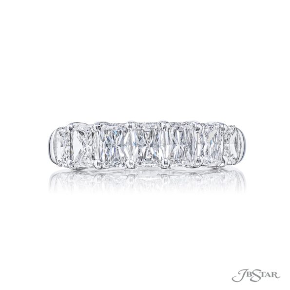 Diamond Wedding Band Radiant-Cut 2.16 ctw. Shared Prong