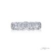 Classic Single-Row Cushion and Emerald-Cut Diamond Band in Platinum