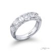 Classic Single-Row Cushion and Emerald-Cut Diamond Band in Platinum