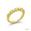 Classic Single-Row Fancy Yellow Diamond Band in 18K Yellow Gold