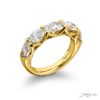 Classic East-West Oval Diamond Band | 18K Yellow Gold Handcrafted Design