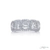 Elegance Elevated: Signature Multi-Row Radiant-Cut Diamond Band in Platinum