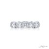 Elegance Elevated: Classic Single-Row Cushion-Cut Diamond Band in Pure Platinum