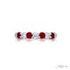 Elegance Elevated: Classic Ruby and Diamond Band | Pure Platinum