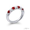 Elegance Elevated: Classic Ruby and Diamond Band | Pure Platinum