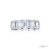 Classic Single Row GIA Certified Diamond Band | 5 Emerald-Cut Diamonds in Platinum | Elegance Elevated by Jb Star