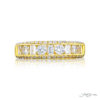 Signature Channel Diamond Band | Round & Baguette Diamonds in 18K Yellow Gold