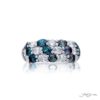 Classic Three-Row Alexandrite and Diamond Band | Handcrafted in Platinum