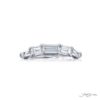 Curved Channel Diamond Band | Baguette Diamonds Set in Platinum