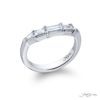 Curved Channel Diamond Band | Baguette Diamonds Set in Platinum