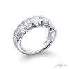 Classic Single-Row Diamond Band | Emerald-Cut & Oval Diamonds in Pure Platinum