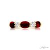 Classic Single-Row East-West Ruby Band | Oval Rubies & Round Diamonds in 18K Yellow Gold | Elegance Elevated by Jewels by Star