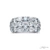 Three-Row East West Diamond Band | Emerald-Cut and Round Diamonds in Platinum | Elegance Elevated by Jb Star