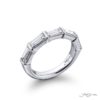 Classic East-West GIA-Certified Emerald-Cut Diamond Band in Platinum