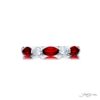 Classic East-West Ruby Band | Marquise Ruby and Diamond Platinum Design