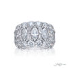 Signature Four-Row Diamond Band | Marquise Tapered Baguette & Round Diamonds | Handcrafted in Pure Platinum