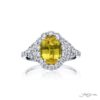 Yellow Sapphire & Diamond Ring 2.28 ct.