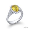 Yellow Sapphire & Diamond Ring 2.28 ct.