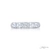 Classic Radiant-Cut and Square Emerald-Cut Diamond Band in Pure Platinum