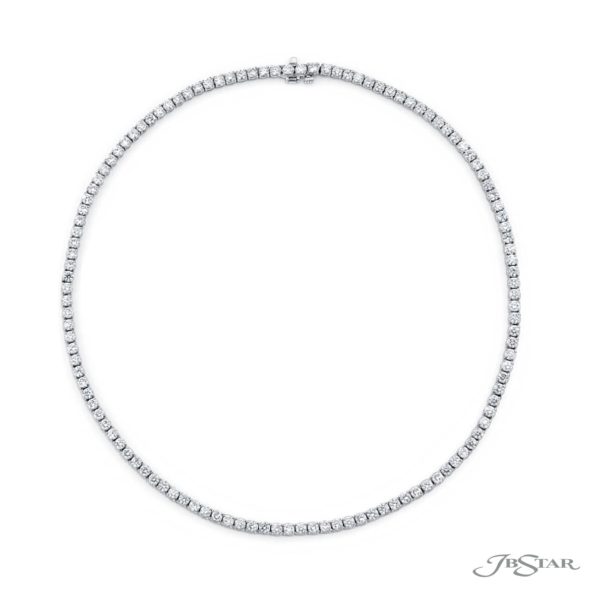 One-of-a-Kind Diamond Necklace  121 Round Diamonds in Handcrafted Platinum