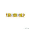 Classic East-West Fancy Yellow and White Diamond Band