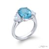 4.61 ct Certified Paraiba & Diamond Ring | Oval Paraiba with Epaulet Diamonds in Platinum | Breathtaking Radiance by Jb Star