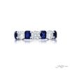 Classic Emerald-Cut Sapphire and Round Diamond Band in Platinum