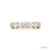 Classic Square Emerald-Cut and Round Diamond Band in 18K Yellow Gold