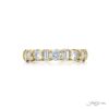 Classic Emerald-Cut and Round Diamond Band in 18K Yellow Gold