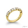 Classic Emerald-Cut and Round Diamond Band in 18K Yellow Gold