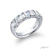 Classic Radiant-Cut and Emerald-Cut Diamond Band in Pure Platinum